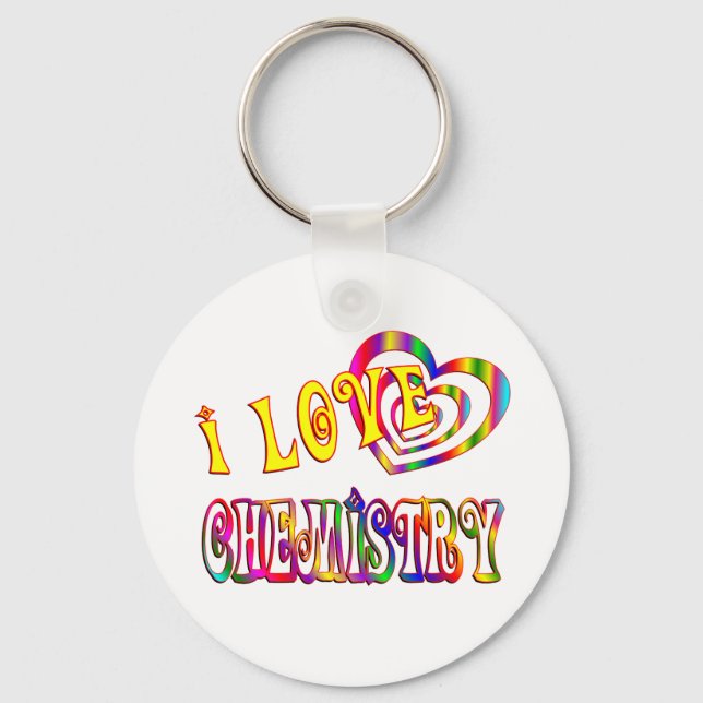 I Love Chemistry Key Ring (Front)