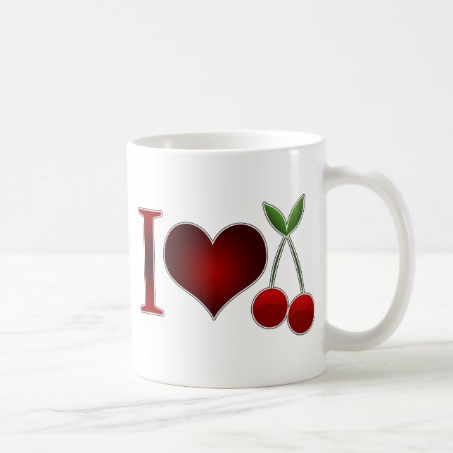 I Love Cherries Coffee Mug (Right)