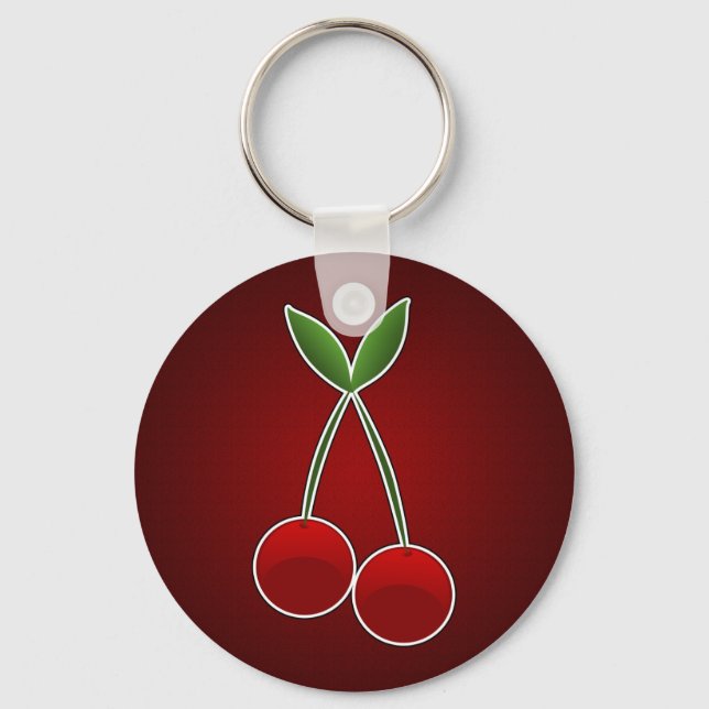 I Love Cherries Key Ring (Front)