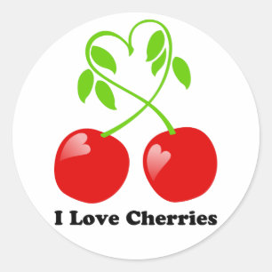 I Love Cherries Sticker