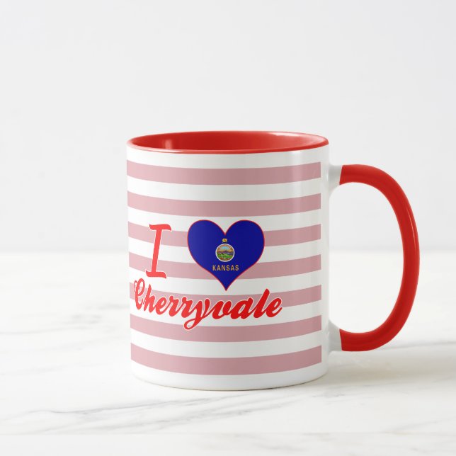 I Love Cherryvale, Kansas Mug (Right)