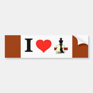 I Love Chess Bumper Sticker