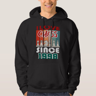 I love chess since 1998 hoodie