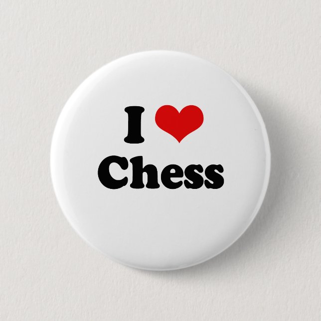 I Love Chess Tshirt 6 Cm Round Badge (Front)
