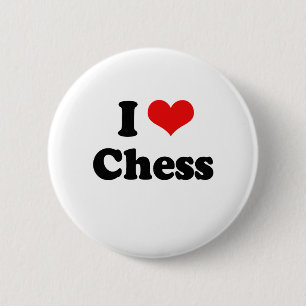 I Love Chess Tshirt 6 Cm Round Badge