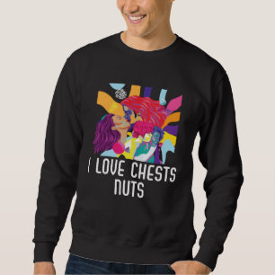 I Love Chests Nuts Bisexual Pride Bisexuality LGBT Sweatshirt