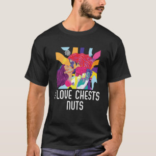 I Love Chests Nuts Bisexual Pride Bisexuality LGBT T-Shirt