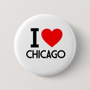 I Love Chicago 6 Cm Round Badge