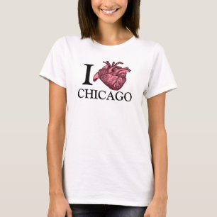 I Love Chicago anatomically correct heart t-shirt