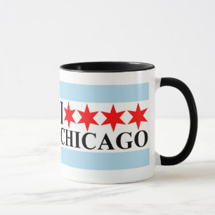 I Love Chicago - Chicago Flag Style Mug