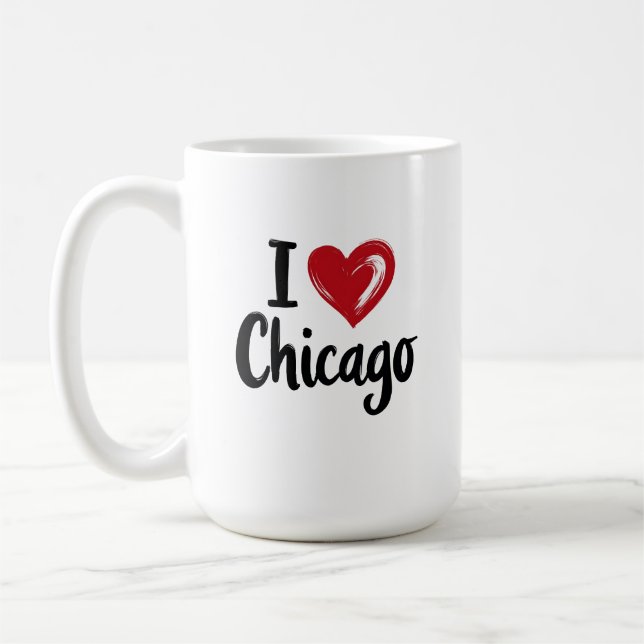 I love Chicago Coffee Mug (Left)