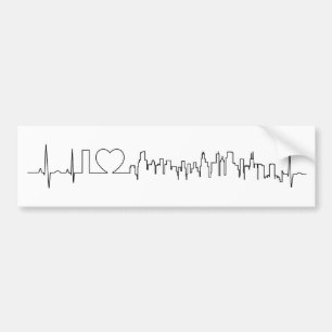 I love Chicago in an extraordinary ecg style Bumper Sticker