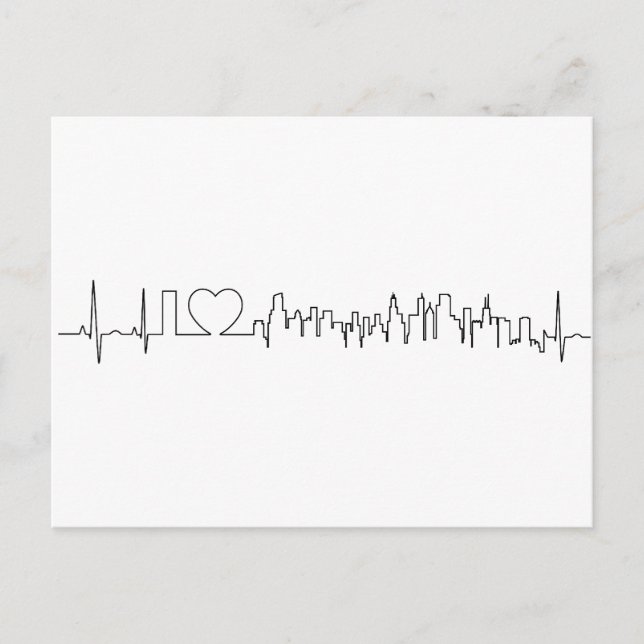 I love Chicago in an extraordinary ecg style Postcard (Front)