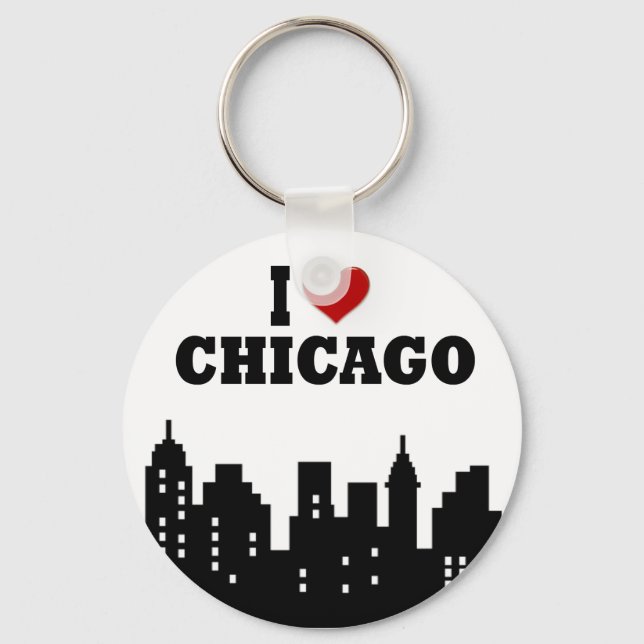 I Love Chicago Key Ring (Front)