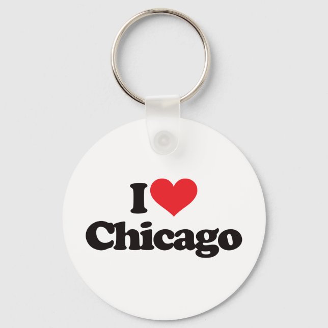 I Love Chicago Key Ring (Front)