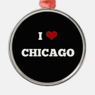 I Love Chicago Metal Ornament