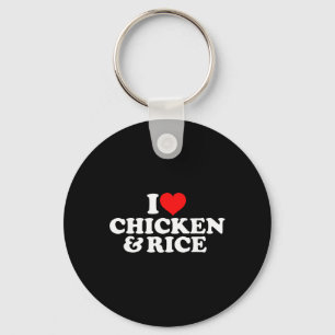 I Love Chicken And Rice Key Ring