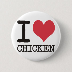 I Love Chicken - Champagne - Cocktail Products! 6 Cm Round Badge