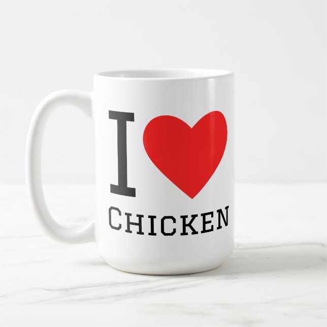 I love chicken coffee mug (Left)