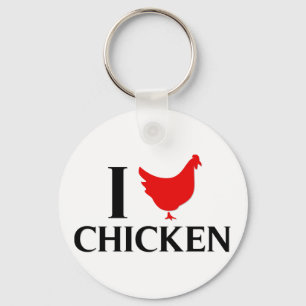 I Love Chicken Key Ring