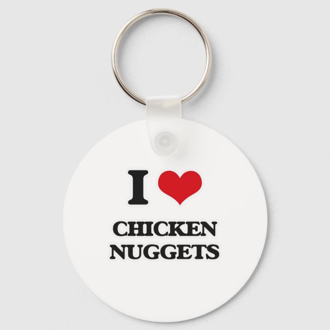 I Love Chicken Nuggets Key Ring (Front)
