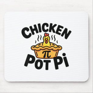 I Love Chicken Pot Pi Math Food Pun  Mouse Pad