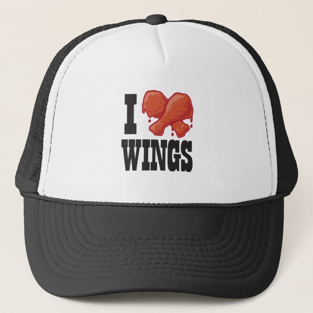 I Love Chicken Wings Trucker Hat (Front)