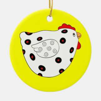 I LOVE CHICKENS CHRISTMAS ORNAMENT