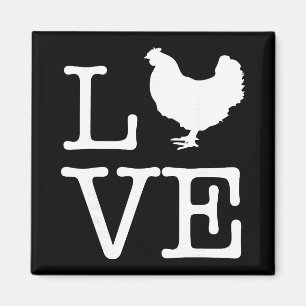 I Love Chickens Funny Chicken Lover Kids Gift Tee Magnet