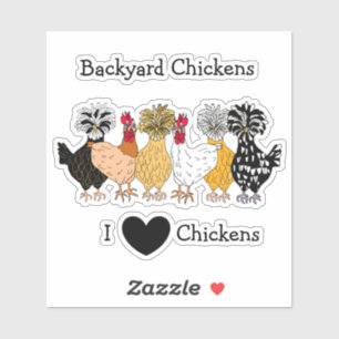 I Love Chickens Hand drawn Backyard Chickens