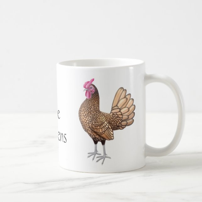 I Love Chickens Sebright Bantam Mug (Right)