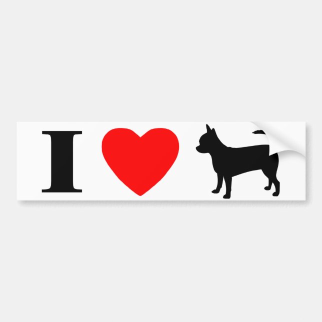 I Love Chihuahuas Bumper Sticker (Front)
