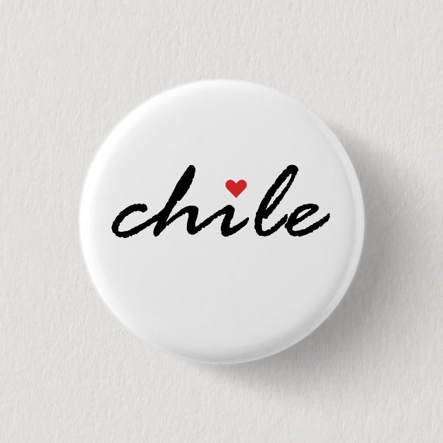 I love Chile 3 Cm Round Badge (Front)