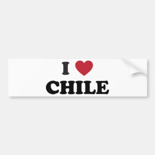 I Love Chile Bumper Sticker