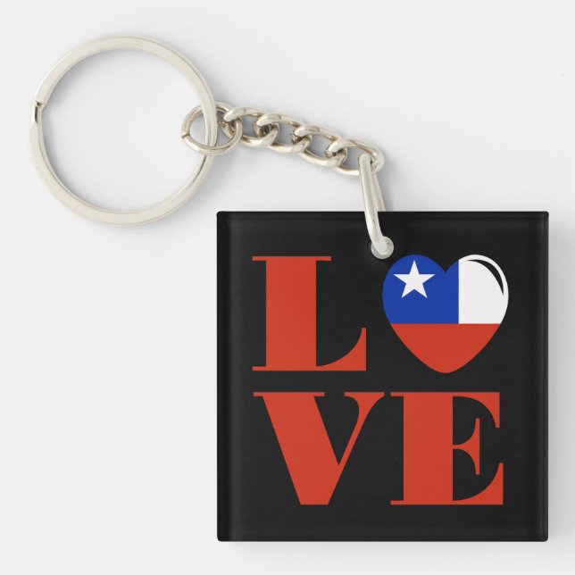I love Chile Key Ring (Front)