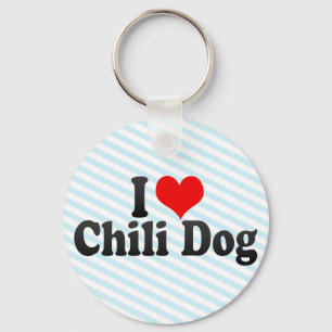 I Love Chili Dog Key Ring