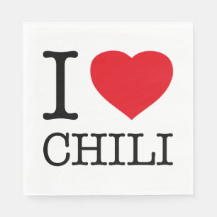 I LOVE CHILI NAPKIN