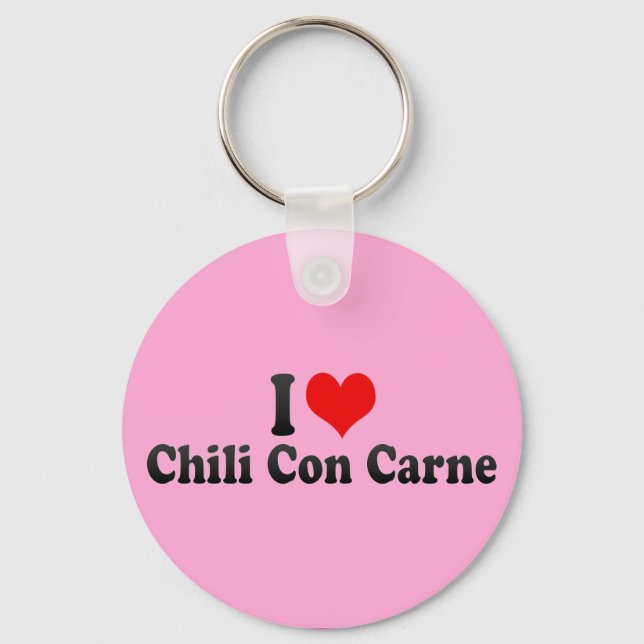 I Love Chilli Con Carne Key Ring (Front)