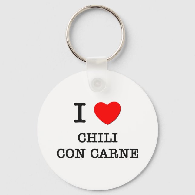 I Love Chilli Con Carne Key Ring (Front)