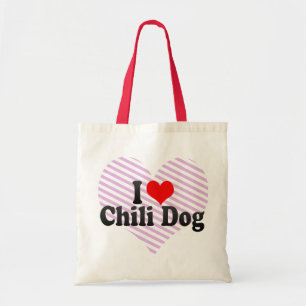 I Love Chilli Dog Tote Bag
