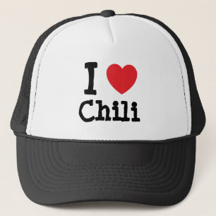 I love Chilli heart T-Shirt Trucker Hat