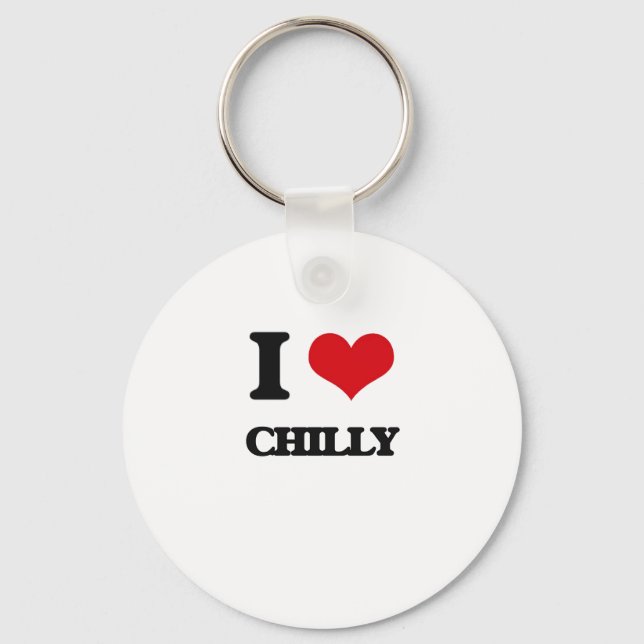 I love Chilly Key Ring (Front)