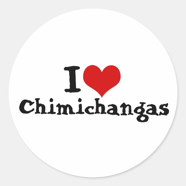 I Love Chimichangas Sticker (Front)