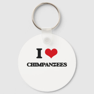 I love Chimpanzees Key Ring