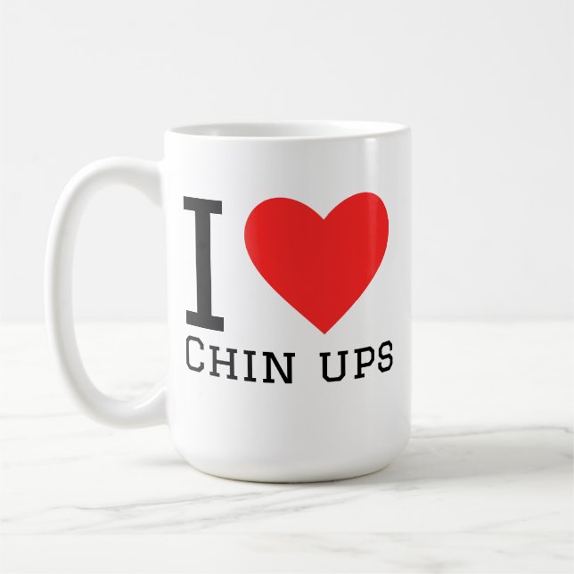 I love chin ups coffee mug (Left)