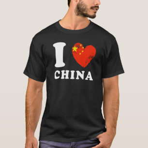 I Love China  Heart Flag China T-Shirt