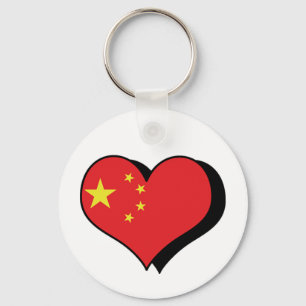 I Love China Keychain