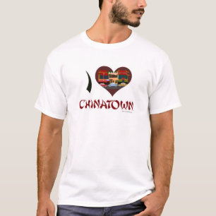 I love Chinatown San Francisco Illustrated Design T-Shirt