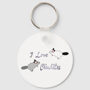 I love chinchillas key chain