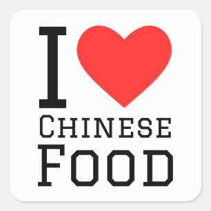 I love Chinese food Square Sticker